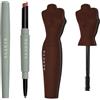 REBEYA Kit Mascara Volumizzante e Allungante Effetto Ciglia Finte + Double Lip Liner Nude Rosato Rossetto Matita Labbra 2 in 1 Lunga Tenuta Effetto Seta,Made in Italy