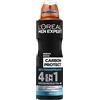 L'ORÉAL L'Oreal Paris Men Expert Deo Spray Carbon Rietichettato 150 ml - Set di 6