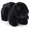 Uni-Toys - Coniglio Ariete nero, sdraiato - 20 cm (lunghezza) - Coniglio di peluche, coniglio - peluche