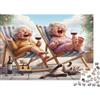 UVTMWVTCUSIQ Puzzle 1000 Pezzi Coppia Anziana Rilassata per Adulti Carta Rompicapo Decorazione da Parete Casa 38x26cm/1000pcs