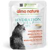 Almo Nature HFC Hydration Help 6 x 50 g per gatti - Brodo di Pollo con Filetto di Pollo