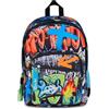 Seven SJ GANG STYLE JAM GANG Zaino Scuola Doppio Scomparto, Sj Ever High Flames 31 L