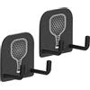 CAZSTYK 2 ganci da parete per paddle, in acciaio inox, con rastrelliera verticale per tennis e palestra, pickleball, supporto da parete in metallo