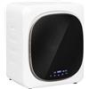 HOMCOM Mini Asciugatrice Portatile 4 kg, 6 Programmi, Display Touch, Asciugatrice Compatta 800W, Carica Frontale, Fino 60℃, Impilabile/Parete/Autoportante, Timer, Tamburo in Acciaio Inox, Casa, Bianco