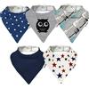 Lovjoy Bavaglino neonato - Confezione da 5 Disegni Bambino (Little star)