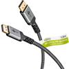 goobay 65264 Cavo DisplayPort 1.4 / risoluzione fino a 8 K @ 60 Hz (UHD) / 32,4 Gbps per la riduzione degli errori di trasmissione/gaming e video streaming/connettori placcati in oro prevengono la