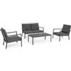 Bizzotto Set Salotto da Giardino Konnor Antracite