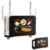 hehongshun Porta Modem da Parete, Porta Modem, Porta Wifi da Parete 18x6, 2x12 cm Mensola in Acciaio Inox Larghezza Regolabile 4-6 cm Nero con Design Gatti per Router e Cavi