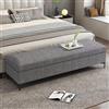 YITAYMLI Panca contenitore da ingresso in velluto antigraffio per gatti, panca ottoman porta scarpe per corridoio con struttura in legno massello, soggiorno e camera da letto(Gray,120cm/47.2in)