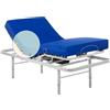 Geriafy - Letto elettrico con gambe regolabili in altezza e materasso HR Professional | Telecomando wireless | Fodera impermeabile | 80x200 cm