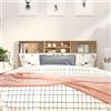 sephironlbb Testiera per letto in rovere Sonoma, 180 x 19 x 103,5 cm, con ripiani, montaggio a parete, spazio per camera da letto, scaffale per libri e decorazione