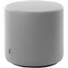 Avalon - Pouf Poggiapiedi Rigido CILINDRO Jazz in Ecopelle Deluxe, Puff Poggiapiedi Divano, Pouffe per Sedersi da Interno ed Esterno, Comodo Impermeabile e Resistente, Made in Italy (40cm-Grigio)