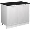 Vicco Mobile lavello cucina Fame-Line, Bianco rustico/Bianco, 100 cm, PL Antracite, per la combinazione con altri moduli della serie Fame-Line