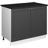 Vicco Mobile lavello cucina Fame-Line, Oro-antracite rustico/Bianco, 100 cm, PL Antracite, per la combinazione con altri moduli della serie Fame-Line