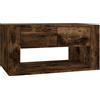 VIHHQGC Tavolino da salotto in legno con due cassetti, 80 x 50 x 40 cm