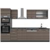 Vicco Cucina componibile R-Line, Grigio nobile, 300 cm con armadio alto, PL Antracite, adatto per combinazioni ed espansioni personalizzate