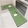 Hixingo Tappeto Cucina in Diatomite Stile-Moderno Passatoia Cucina Antiscivolo Lavabile Tappeti da Cucina Tappeto da Cucina Tappeto da Bagno Tappetino per Doccia (Verde Scuro,45x180cm)