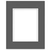 nielsen Conservation Passepartout 1,5 mm, formato esterno 24x30 cm per quadri 15x20 cm, grigio grafite con struttura