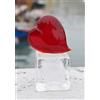 MadeMuranoGlass Cuore con Base Grande in Vetro Originale Artistico di Murano