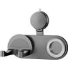 DONGKER Porta Asciugacapelli da Parete, Supporto per Asciugacapelli Magnetico da Bagno, Porta Phon con Ventosa e Funzione di Archiviazione Nascosta del Cavo per Spogliatoi, Barbieri, Camere da Letto