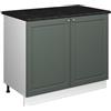 Vicco Mobile lavello cucina Fame-Line, Verde-oro rustico/Bianco, 100 cm, PL Antracite, per la combinazione con altri moduli della serie Fame-Line