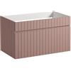 Vente-unique - Mobile sotto lavabo Satara - L 80cm x P 46cm x H 46cm - mdf - rosa