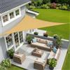 Sunnylaxx 5x5x7m Sabbia Tenda a Vela Triangolare Vela Ombreggiante, Impermeabile Vele Parasole Protezione UV per Esterno, Giardino e Terrazza, Piscina