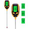 PRECIPETTE 5 in 1 Misuratore del Suolo Digital Phmetro Terreno Misuratore umidità Terreno PH/Temperatura/umidità/Luce/umidità Ambientale Tester per Il Suolo per Piante Prato Giardino Ortaggi