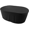 Kaufpirat Premium Copertura per i Mobili da Giardino Ovale 150x100x70 cm Custodia Protettiva Copri Copertura Rivestimento per Sedili Impermeabile Resistenza all'Acqua di 6.000 mm Nero