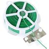 AIEDECOPT 100M Filo di Ferro per Piante, Cravatta da Giardino con Dispenser e Taglierino Integrato, Filo per Rilegatura Verde, Filo in Metallo di Giardino, Filo per Piante per Supporto Pianta Fiori
