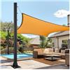 Generic 2 set di pali per vela parasole da 2 m, pali di supporto per tenda da esterno, palo per luci da giardino, palo in acciaio resistente, kit di pali in metallo per terrazza, parco giochi e cortile