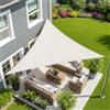 Sunnylaxx 3x3x3m Crema Tenda a Vela Triangolare Vela Ombreggiante, Impermeabile Vele Parasole Protezione UV per Esterno, Giardino e Terrazza, Piscina