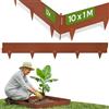 Arebos Bordura da Giardino in Acciaio Corten 10 m | Bordo Prato in Metallo & Delimitazione Aiuole | Flessibile e Modellabile | Resistente alle Intemperie