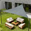 HENG FENG Vela Ombreggiante Triangolare 2.5x2.5x3.5m, Tenda da Sole Esterno Impermeabile in Tessuto Oxford con Protezione UV 95%, per Giardino Terrazza Piscina, Grigio