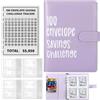 TiooDre Budget Planner Italiano, Raccoglitore per Sfida Da 100 Buste Money Binder Italiano Con 25 Fogli Di Budget E 1 Etichette Adesive, Agenda Risparmio per La Persona E La Famiglia