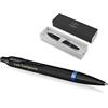 Parker - Penna a sfera IM Vibrant Rings, penna stilografica, con confezione regalo, mina blu, elegante, personalizzabile con incisione (blu)