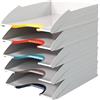 Durable Set di 5 Vaschette Portacorrispondenza A4 (Varicolor Mix), Bianco con Rientranze Colorate, 770427