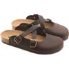 BIOLINE, Megan INGRASSATO, Scarpe Sabot Sandali Ciabatte Pelle Moda Casual Fashion (Testa di Moro, Sistema Taglie Calzature EU, Adulto, Numero, Media, 41)