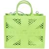 John Richmond Richmond Borsa da donna shopper verde con tracolla stoffa logata UNI