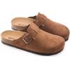 BIOLINE, 1900 NABUCCO, Scarpe Sabot Sandali Ciabatte Pelle Moda Casual Fashion (NABUCCO Seppia (Brown), 38, Sistema Taglie Calzature EU, Adulto, Numero, Media, 38)