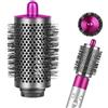 Cyberwork Spazzola volumizzante grande rotonda aggiornata, compatibile con styler ad aria HS01/HS05/HS08, accessorio per Dyson per Airwrap capelli fini e voluminosi, (Grande Rosso Rosa)