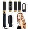 Journeyside Spazzola ad Aria Calda per Capelli 5 in 1, 1000 W Airstyler Asciugacapelli Multifunzione per Styling, 3 Temperature Regolabili, Spazzola per Asciugare, Volumizzare, Lisciare,Blu