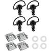 TXDBD Viti Per Moto Per Ducati 749 916 996 998 999, Bulloni Per Carenatura Da 17 Mm, Bulloni A Sgancio Rapido Con Anello A D Da 1/4 Di Giro. Bulloni Kit Carrozzeria Viti(Nero,4 pezzi)