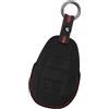 Rondrive Custodia portachiavi compatibile con Alfa Romeo Giulia 2025 2026 Stelvio Tonale custodia per chiave auto in pelle fatta a mano protezione completa, 3 pulsanti, nero