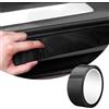 SDLDEER Pellicola protettiva in carbonio per auto, trasparente, battitacco per auto, autoadesiva, universale, in fibra di carbonio, per maniglia della porta, 3 cm x 10 m, colore nero