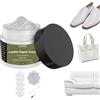 BAOSROY Kit Riparazione Pelle, Crema di Riparazione,Balsamo Riparazione Pelle, Gel Riparatore per Liquida,Lederkratzer Reparatur für Leder Restaurierung Risse Löcher (Set Bianco 60ml)