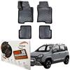 Trimak Tappetini 3D su misura per auto, compatibili con Fiat Panda Cross 2011-2024, accessori auto 1° e 2° fila, tappetini in gomma TPE per tutte le stagioni, inodore, antiscivolo, anteriori e