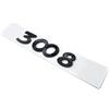 NLNKDTDPAK Misura for Peugeot 2008 3008 4008 5008 Parti Accessori Auto ABS Boot Tronco Coda Lettere Cromate Parole Logo Badge Emblema Decalcomanie Adesivo(Glossy Black 3008)
