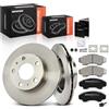 Frankberg 2x Dischi Freno + 4x Pastiglie dei Freni Anteriore 1307356080 | Compatibile con Fiat Ducato 230 244, Peugeot Boxer 230L 230P 244 244Z ZCT, Citroën Jumper 230 230L 230P 244 244Z