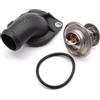 HAOTOM 87℃ Alloggiamento termostato con flangia per refrigerante con termostato Per Audi 80 100 Per VW Golf 1982-1991 Jetta 1982-1992 Passat 1980-1996 Transporter IV T4 1990-1995 1.6L-2.0L